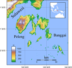 バンガイ諸島の地図