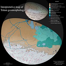 Map of Triton's surface