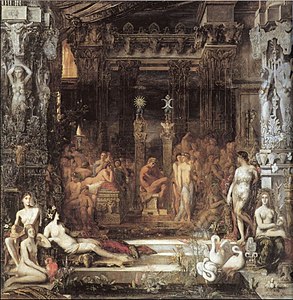 Gustave Moreau, Les Filles de Thespius (1853-1882), Paris, musée Gustave-Moreau.