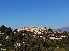 A view of the town of Mougins