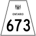 Highway 673 marker