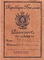 Passeport français de 1947 pour le protectorat de Sarre