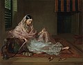 Image 22A woman in Bengal region in the eastern part of the Indian subcontinent, clad in fine Bengali muslin, 18th century. (from History of clothing and textiles)