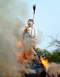 La crémation du Böögg lors du Sechseläuten de 2005.