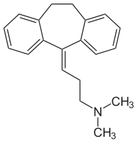 Strukturformel von Amitriptylin