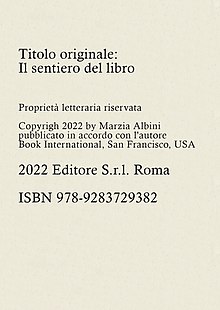 Esempio di colophon di un libro