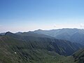 A Fogarasi-havasok főgerince a Galasescu-csúccsal és a Dara-csúccsal (2500 m)