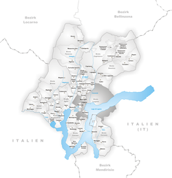 Location of Lugano