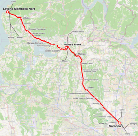 Image illustrative de l’article Ligne de Saronno à Laveno