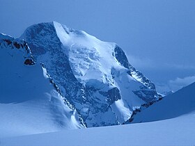 Vue du mont Sir Sandford depuis le glacier Gothics.