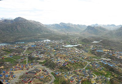 Blick über Sisimiut aus der Luft (2006)