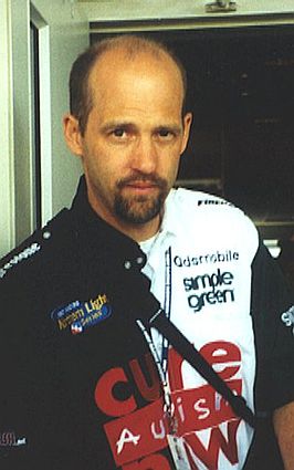 Anthony Edwards tijdens de Indianapolis 500 in 2002