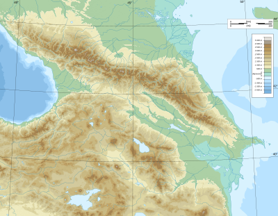 Location map Caucasus topo map-blank.svg