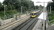 Firswood tram stop, in August 2012