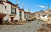 Straat in Gyantse