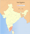 Image 1Distribution of Tamil speakers in South India and Sri Lanka (1981) (from Tamils)