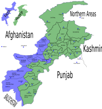 Map of நடுவண் நிர்வாகத்தில் பழங்குடிப் பகுதிகள் with {{{district}}} highlighted