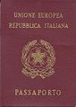 Cover of passport as issued from 1998 to 2006