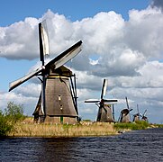 Wiatraki w Kinderdijk