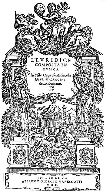 Caccini Titelblad Eurydice