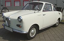 Goggomobil TS 250 Coupé van vóór 1964, getuige de "suicide doors"