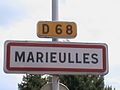 Entrée du village de Marieulles.