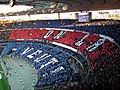 Tifo des supporters du PSG lors de la finale de la coupe de France en 2006.