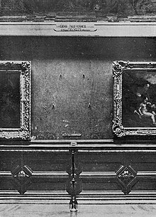 The space on the wall in the Louvre left by the thief