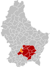 Localização de Strassen em Luxemburgo