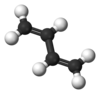 Ball-and-stick model of 1,3-butadiene