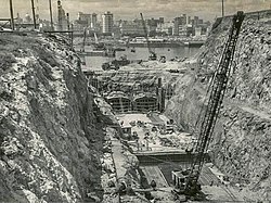 Construction of the Havana Tunnel.