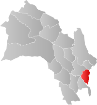 Kart som viser Lier kommune.