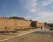 En forsvarsmur i Taroudant, Marokko