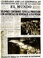 Ejemplar del Diario El Mundo de Editorial Haynes, del 19-10-1952.