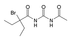 Struttura chimica dell'acecarbromale