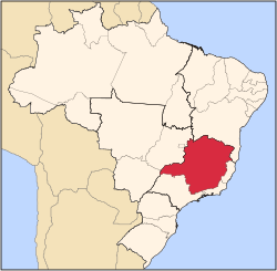 Location o State o Minas Gerais in Brazil