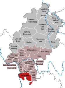 Imagemap med landkreise i Hessen