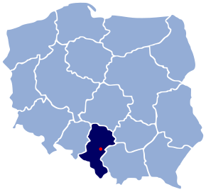 Poziția localității Katowice