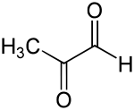 Structuurformule van methylglyoxaal