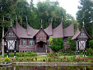 Rumah Gadang in the Pandai Sikek village of West Sumatra