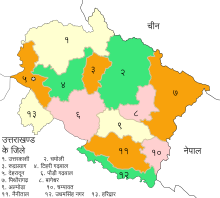 UttarakhandDistricts numbered hi.svg