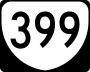 State Route 399 marker