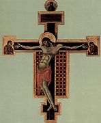 Christus dolens, de Cimabue (crucifijo de San Domenico ad Arezzo,[5]​ 1268-1271).