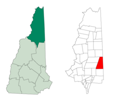 Location in Coös County, New Hampshire