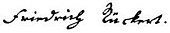 signature de Friedrich Rückert