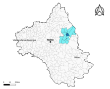 Sainte-Eulalie-d'Olt dans le canton de Lot et Palanges en 2020.