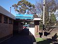 Building and entrance to Platform 1, March 2003