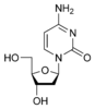 Chemical structure of deoxycytidine