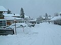 Bernau im Winter, vor der Schneeräumung