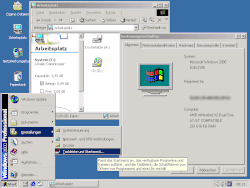 Bildschirmausdruck von Windows 2000 Professional